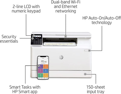 HP Color LaserJet Pro M283fdw Wireless All-in-One Laser Printer - Scan, Copy, Duplex - Prime Office Products -