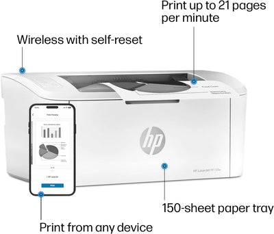 HP LaserJet M110w Wireless Black and White Printer - Prime Office Products -