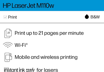 HP LaserJet M110w Wireless Black and White Printer - Prime Office Products -