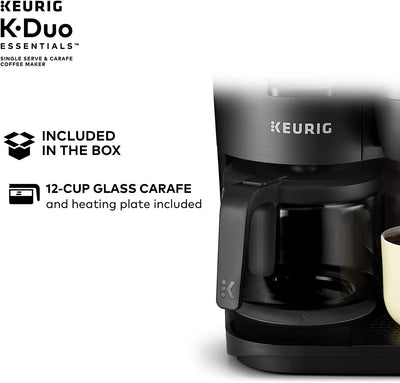 Keurig K-Duo Single Serve K-Cup Pod & Carafe Coffee Maker, Black - Prime Office Products -