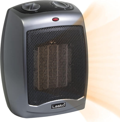 Lasko Oscillating Ceramic 1500W Space Heater with Adjustable Thermostat, Timer and 2-Speeds - Prime Office Products -