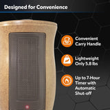 Lasko Oscillating Ceramic 1500W Space Heater with Adjustable Thermostat, Timer and 2-Speeds - Prime Office Products -