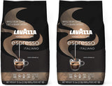 Lavazza Espresso Italiano Whole Bean Coffee Blend, Medium Roast, 100% Rich-bodied Arabica 2.2 Pound Bag, Non GMO (2-Pack) - Prime Office Products -