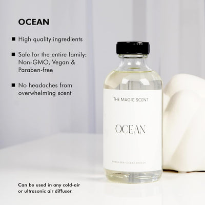 Magic Scent Essential Oil Aromatherapy Fragrance for HVAC, Cold-Air, & Ultrasonic Diffusers - Prime Office Products - Hotel Collection - Ocean