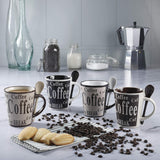 Mr. Coffee Bareggio Mug and Spoon Set, 8-Piece Mug and Spoon Set (14 oz) - Prime Office Products -