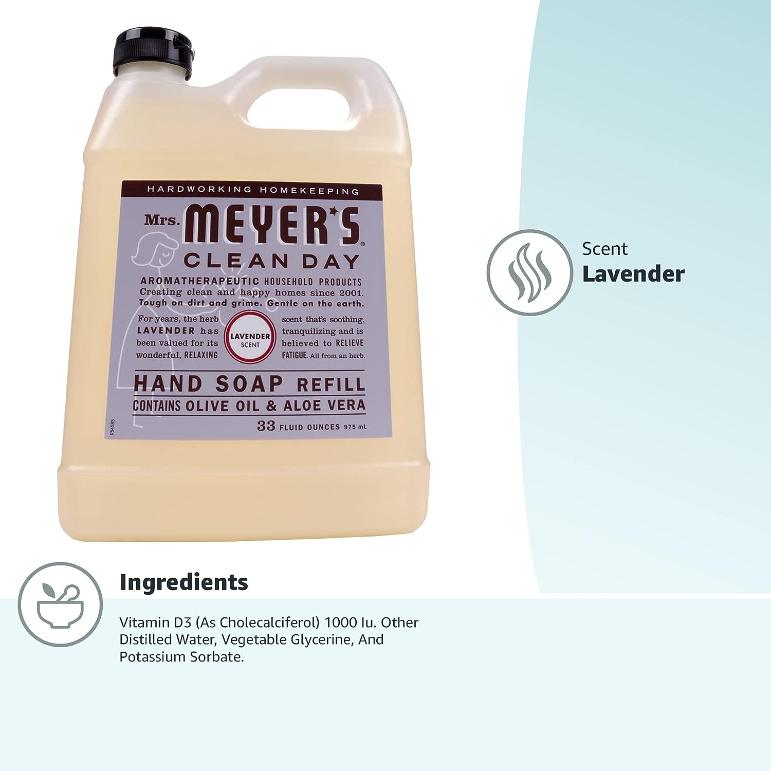 Mrs. Meyer's Clean Day Liquid Hand Soap Refill, 33 Fl Oz - Prime Office Products - Lavender