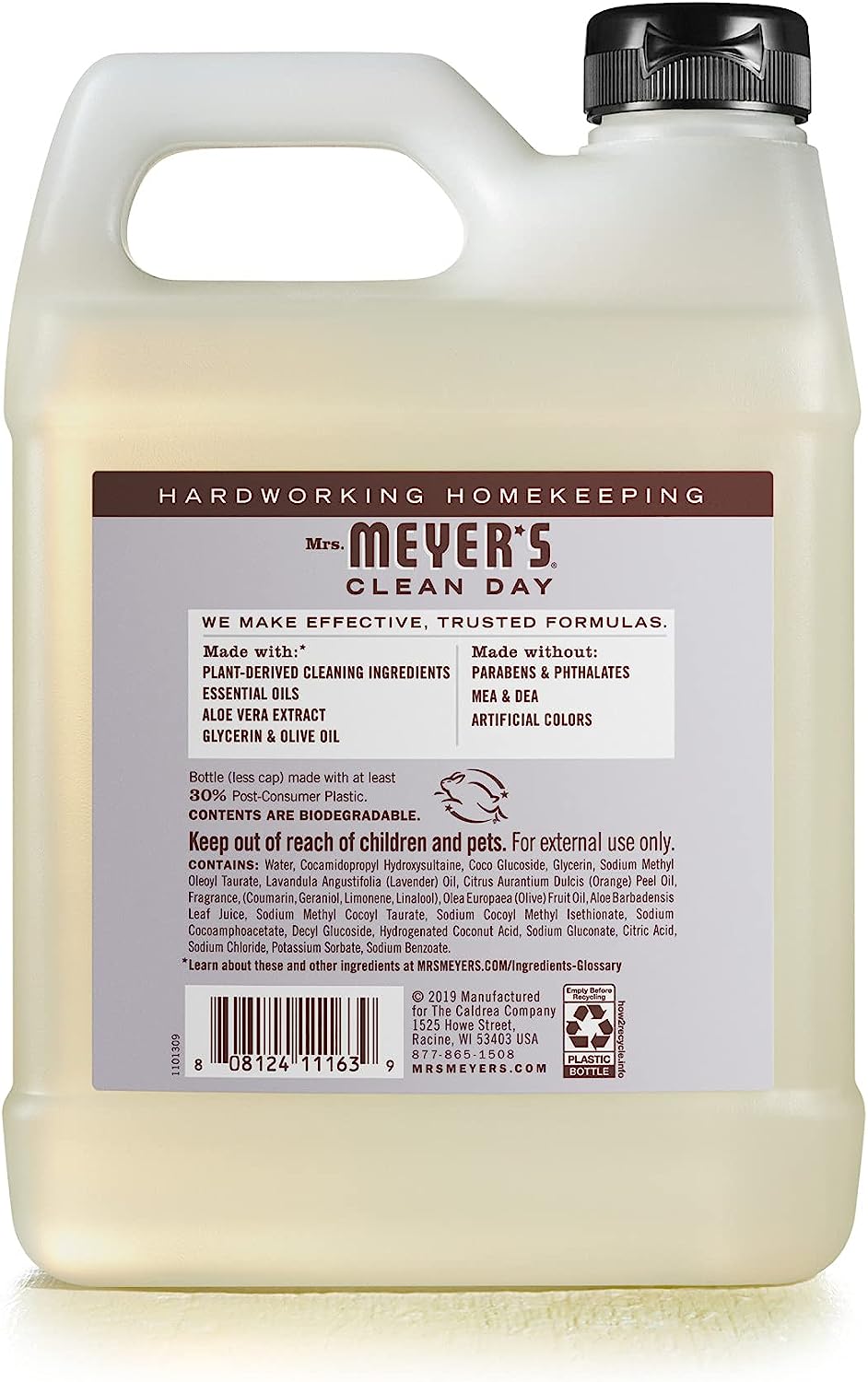 Mrs. Meyer's Clean Day Liquid Hand Soap Refill, 33 Fl Oz - Prime Office Products - Lavender