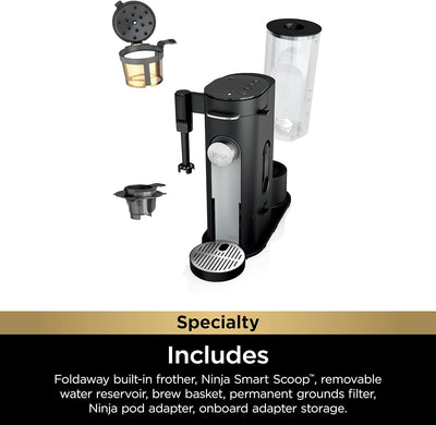 Ninja Specialty Single-Serve Coffee Maker, Pods & Grounds, K-Cup Pod Compatible with Built-In Milk Frother - Prime Office Products -