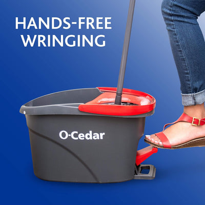 O-Cedar EasyWring Microfiber Spin Mop, Bucket Floor Cleaning System - Prime Office Products -