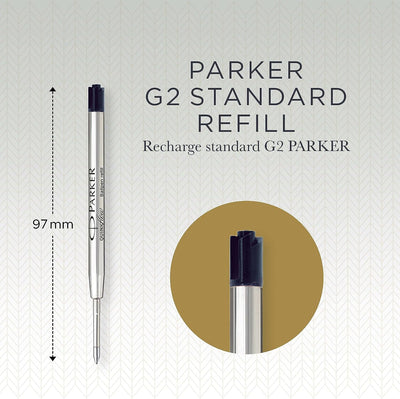 Parker Ballpoint Pen Refills, Medium Point, Black, with QUINKflow Ink - Prime Office Products - Pack of 10