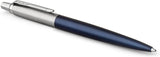 Parker Jotter Ballpoint Pen, Stainless Steel with Chrome Trim, Medium Point Blue Ink, Gift Box - Prime Office Products - Stainless Steel with Gold Trim