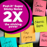 Post-it Notes, Supernova Neons Colors, 15 Recyclable Sticky Notes Pad, Variety Collection - Prime Office Products -