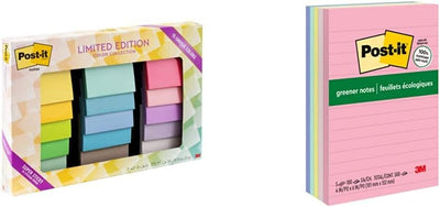 Post-it Super Sticky Notes, Limited Edition Collection, 3x3 in, 15 Pads/Pack - Prime Office Products -