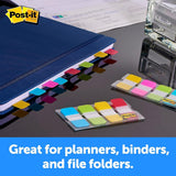 Post-it Tabs with easy dispenser, 1 inch, Aqua, Yellow, Pink, Violet, 88-count sticky tabs - Prime Office Products -