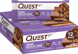 Quest Nutrition Protein Bars, High Protein, Low Carb, Gluten Free, Keto Friendly, 12 Count - Prime Office Products - Caramel Chocolate Chunk