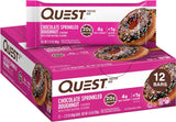 Quest Nutrition Protein Bars, High Protein, Low Carb, Gluten Free, Keto Friendly, 12 Count - Prime Office Products - Chocolate Sprinkled Doughnut