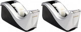 Scotch Desktop Tape Dispenser, Silvertech Two-Tone (C60-ST) (Pack of 2) - Prime Office Products -