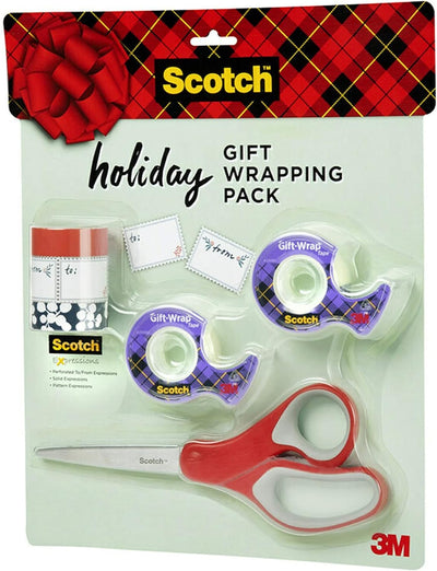 Scotch Gift Wrapping Pack, Includes Scissors, Labels and Gift-Wrap Tape - Prime Office Products -