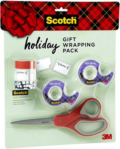 Scotch Gift Wrapping Pack, Includes Scissors, Labels and Gift-Wrap Tape - Prime Office Products -