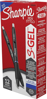 SHARPIE S-Gel Black Barrel, Bold Point 1.0mm, Black Ink Gel Pen, 12-count - Prime Office Products -