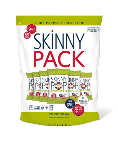 Skinny Pop Original Popcorn, Individual Size 0.65oz Gluten-Free Snack Bags (12 Count) - Prime Office Products -