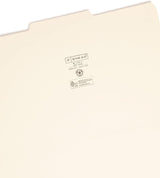 Smead Standard Legal Size File Folders, Manila, 1/3-Cut Tabs, 100-Count - Prime Office Products -