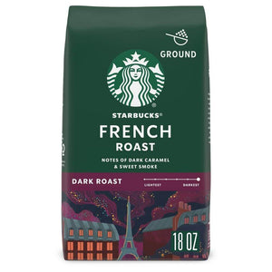 Starbucks French Roast Dark Roast Ground Coffee, 18 oz - Prime Office Products -