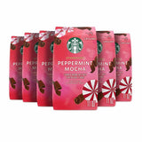 Starbucks Holiday Fall Medium Roast Ground Coffee, 100% Arabica, Limited Editions, 6-Pack - Prime Office Products - Peppermint Mocha