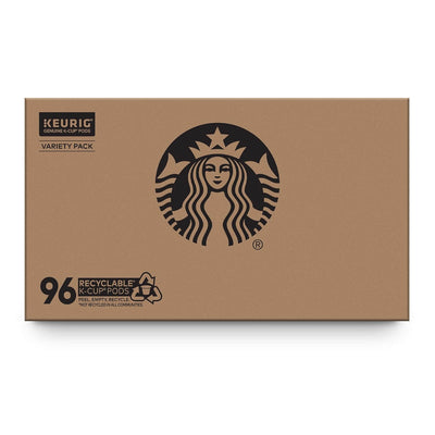 Starbucks K-Cup Coffee Pods, 100% Arabica Variety Pack, 96 pods for Keurig brewers - Prime Office Products - Medium Roast Variety Pack