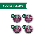 Starbucks K-Cup Coffee Pods, 100% Arabica Variety Pack, 96 pods for Keurig brewers - Prime Office Products - Dark Roast Variety Pack