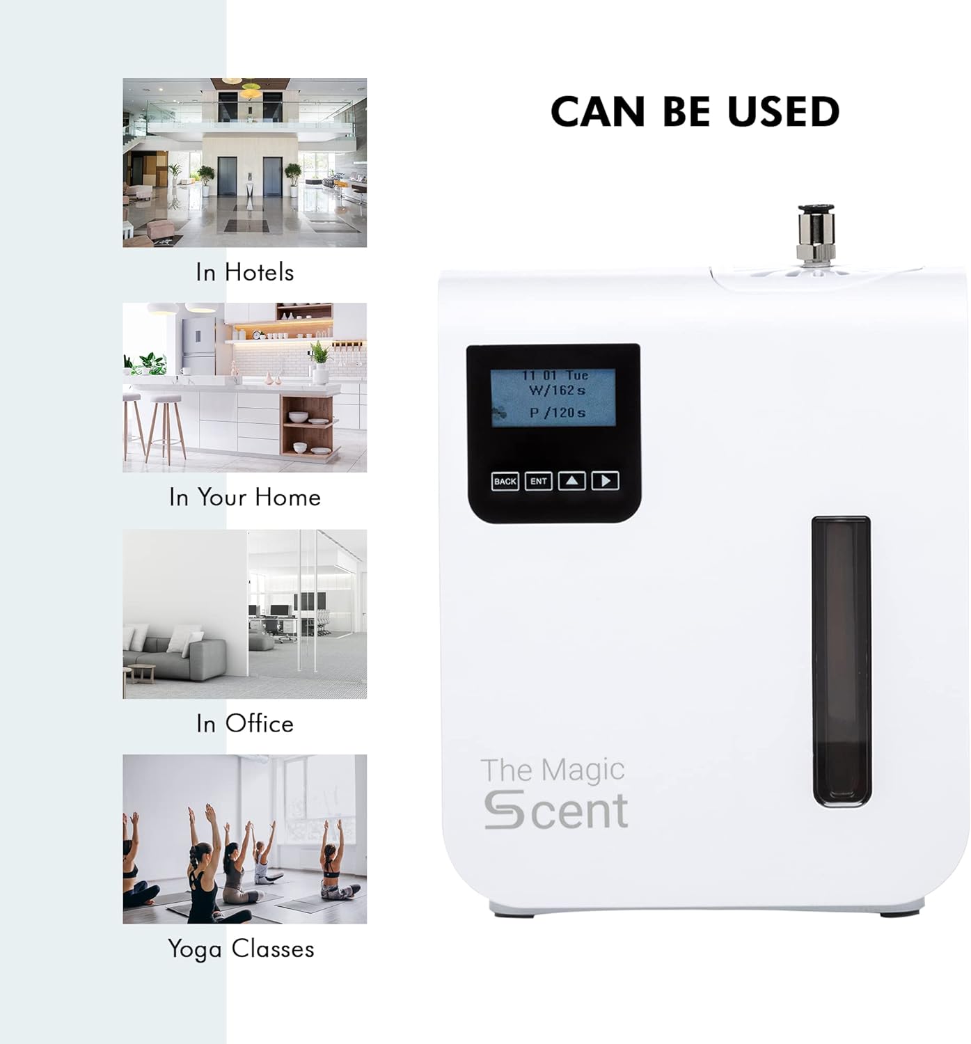 The Magic Scent TMS-100 Waterless Scent Diffuser, Covers 2000 sq. ft., Nebulizer or HVAC Cold Air Aroma Machine, Fragrance Oil Included - Prime Office Products -