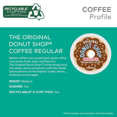 The Original Donut Shop Regular Keurig Single-Serve K-Cup Pods, Medium Roast Coffee, 96 Count (4 Packs of 24) - Prime Office Products -