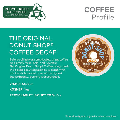 The Original Donut Shop Regular Keurig Single-Serve K-Cup Pods, Medium Roast Coffee, 96 Count (4 Packs of 24) - Prime Office Products -