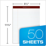 TOPS Docket Gold Writing Pads, 8-1/2 x 11-3/4, Legal Rule, White Paper, 50 Sheets, 12 Pack (63960) - Prime Office Products -