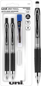 Uni-Ball 207 Mechanical Pencil, 0.7mm, HB #2, Black Barrel, 12 Count - Prime Office Products -