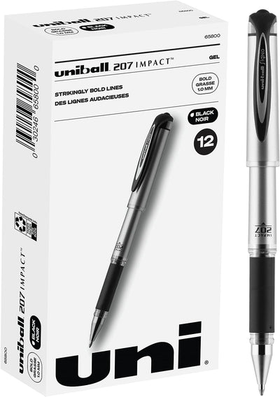 Uniball Signo Gel Impact, 1.0mm Bold Point Stick Writing Pen, 12-Pack - Prime Office Products -