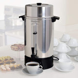 West Bend 100-Cup Commercial Aluminum Coffee Urn with Auto Temp Control - Prime Office Products -