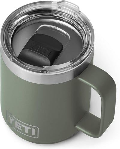 YETI Rambler Stainless Steel Stackable Mug with MagSlider Lid - Prime Office Products - Camp Green