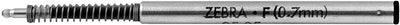 Zebra F-Series Ballpoint Stainless Steel Pen Refill, Fine Point, 0.7mm, Black Ink, 10-Count - Prime Office Products -