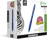 Zebra Pen Z-Grip Retractable Ballpoint Pen, Medium Point, 1.0mm, Black Ink, 48-count - Prime Office Products -